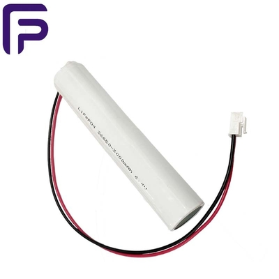 PVC 6.4V Lithium Ion Battery LiFePO4 26650 3000mAh White For Medical Device