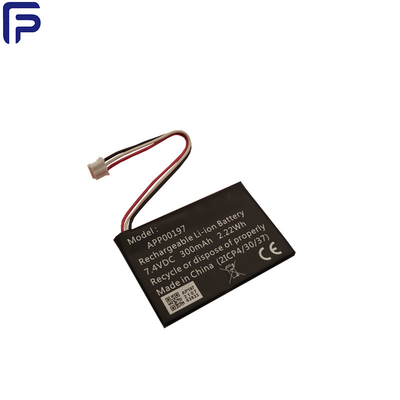 300mAh Lithium Ion Battery Pack , 2S1P 7.4 Volt Rechargeable Battery For Recorder