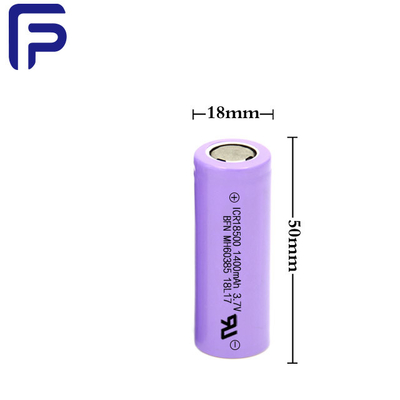 Flash Light Lithium Ion Battery Cells 18500C 1400mAh For Household Equipment