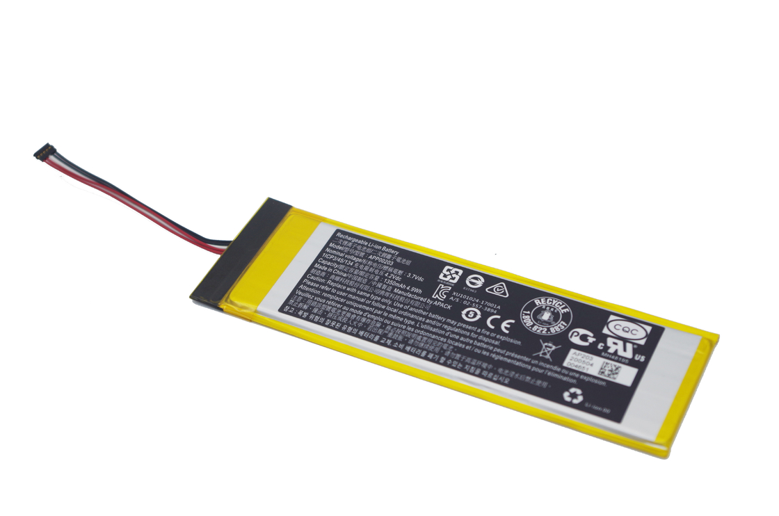 1350mAh 3.7V Ultra Thin Battery Lithium Ion For Ebooks 300 Cycle Life